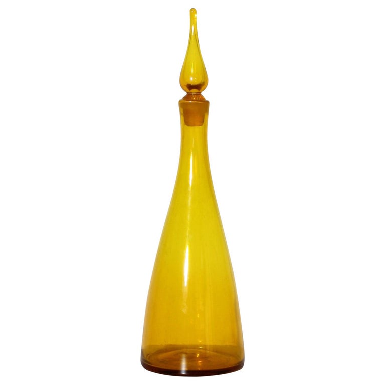 Blenko Yellow Decanter, circa 1960 at 1stDibs
