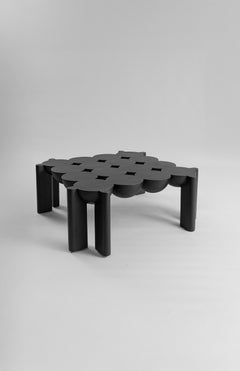 BLEO Coffee Table in Red Oak Wood with Black Finish by Daniel Couttolenc