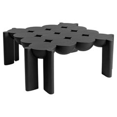 BLEO Coffee Table in Red Oak Wood with Black Finish by Daniel Couttolenc