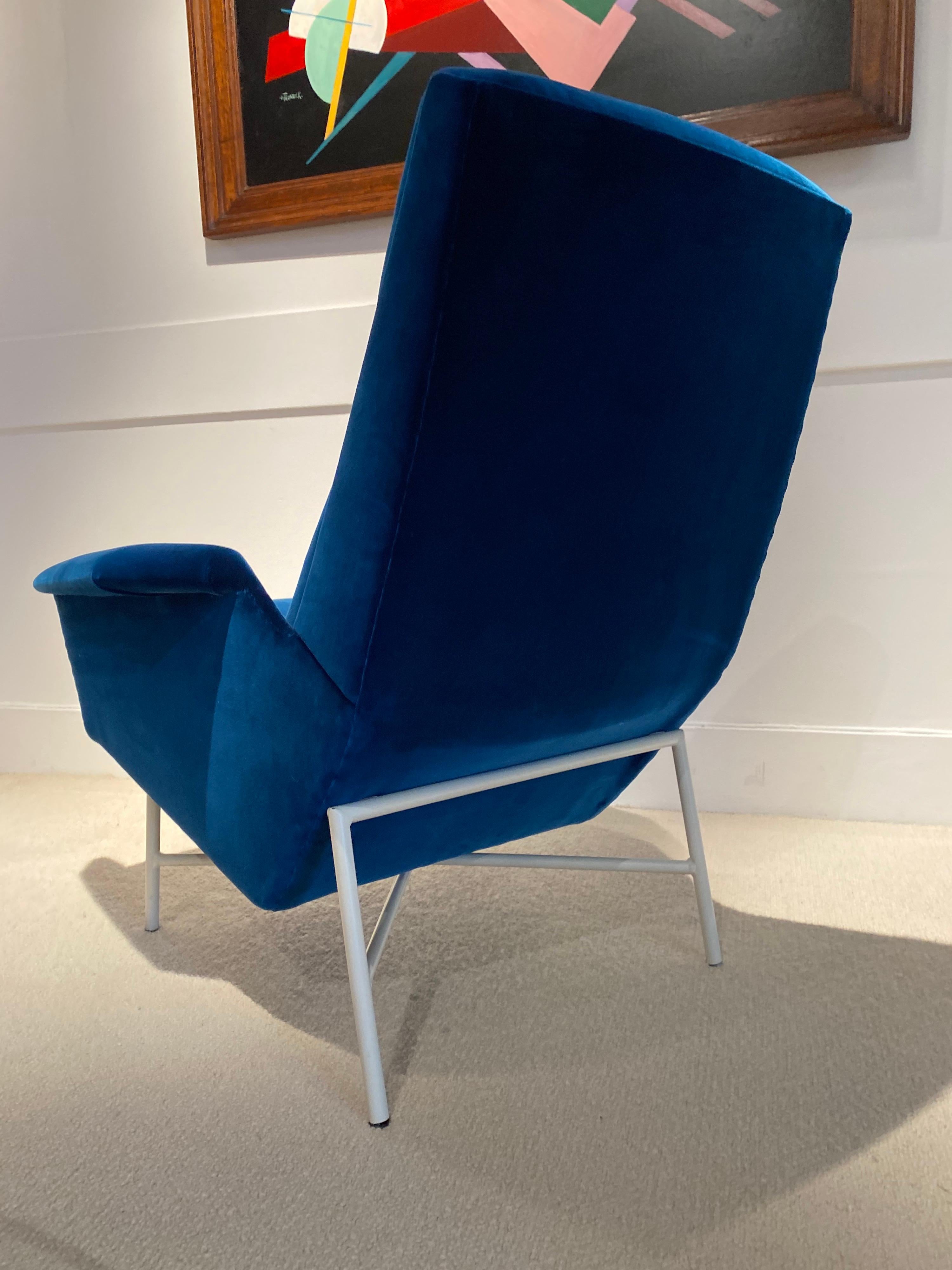 Mid-Century Modern Bleu Armchair by Claude Delor