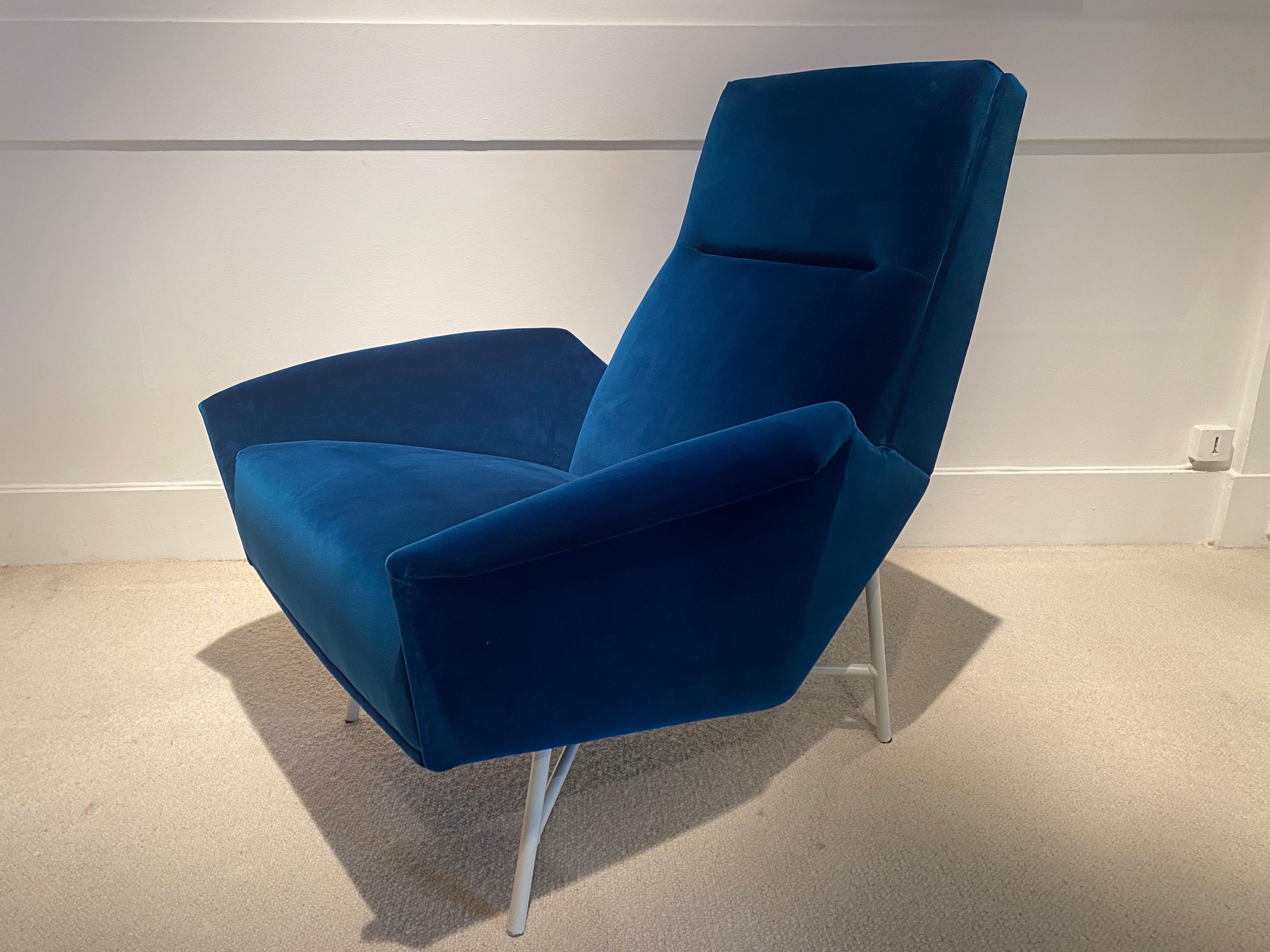 French Bleu Armchair by Claude Delor