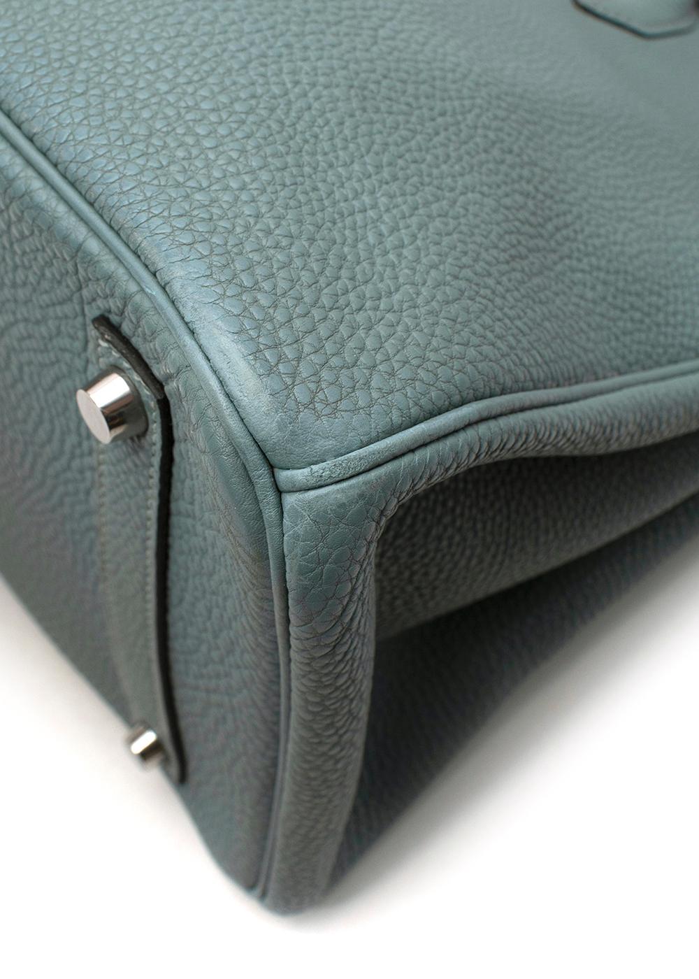 Bleu Ciel Togo Leather Birkin 35 PHW For Sale 2