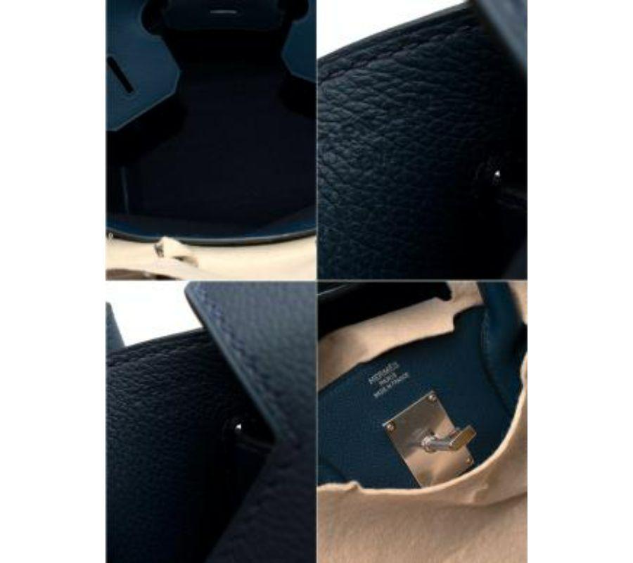 Hermes Bleu Nuit Todoo Feutre & Blue de Malte Evercolour Birkin 40 HAC PHW in vendita 5