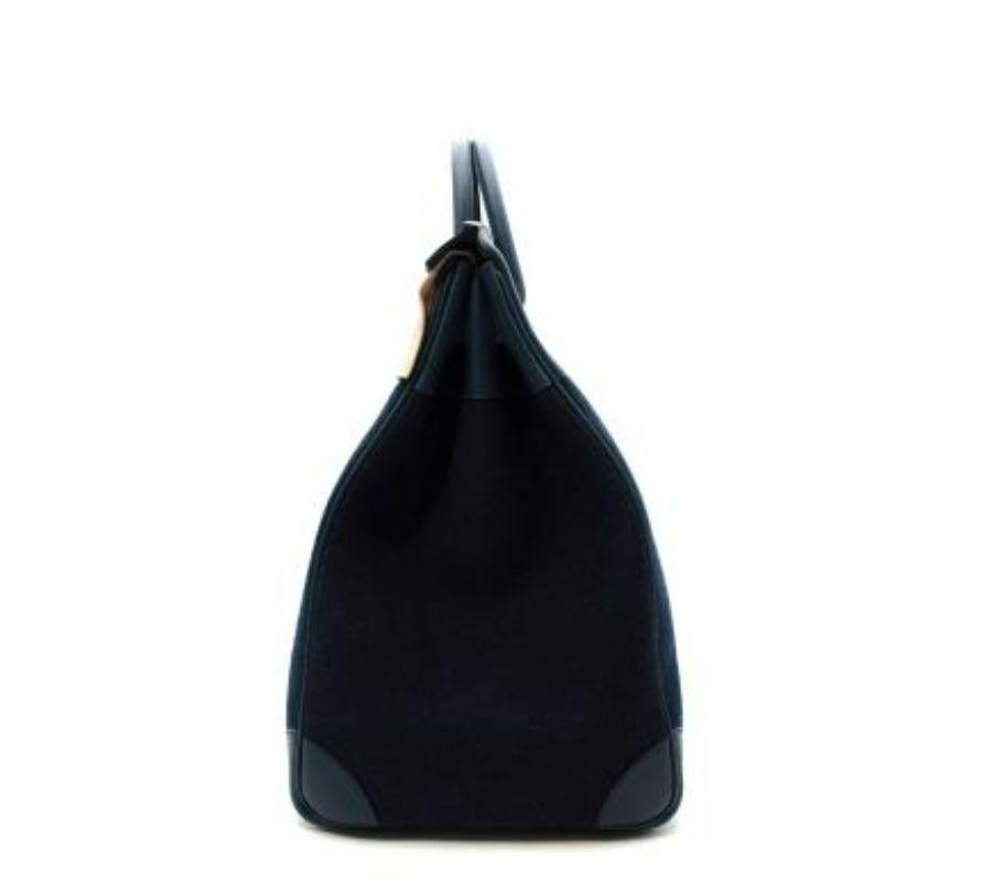 Hermes Bleu Nuit Todoo Feutre & Blue de Malte Evercolour Birkin 40 HAC PHW In condizioni ottime in vendita a London, GB