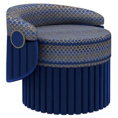 Fauteuil ottoman Bleu