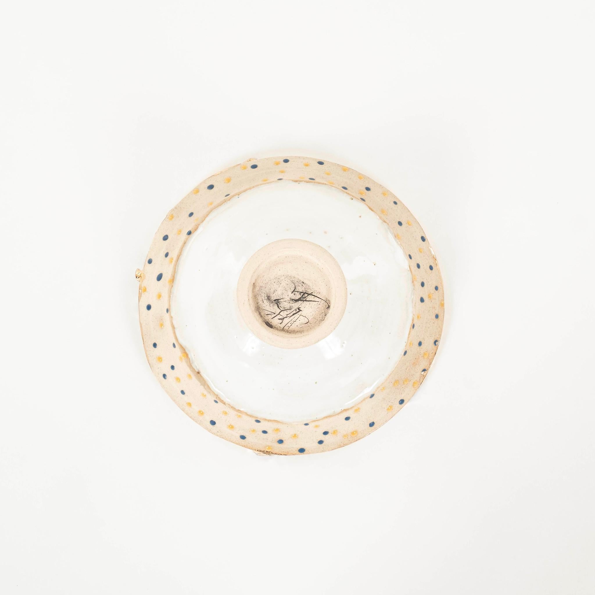 Organic Modern Bleu Patisse Confetti Porcelain Bowl Chase Gamblin For Sale