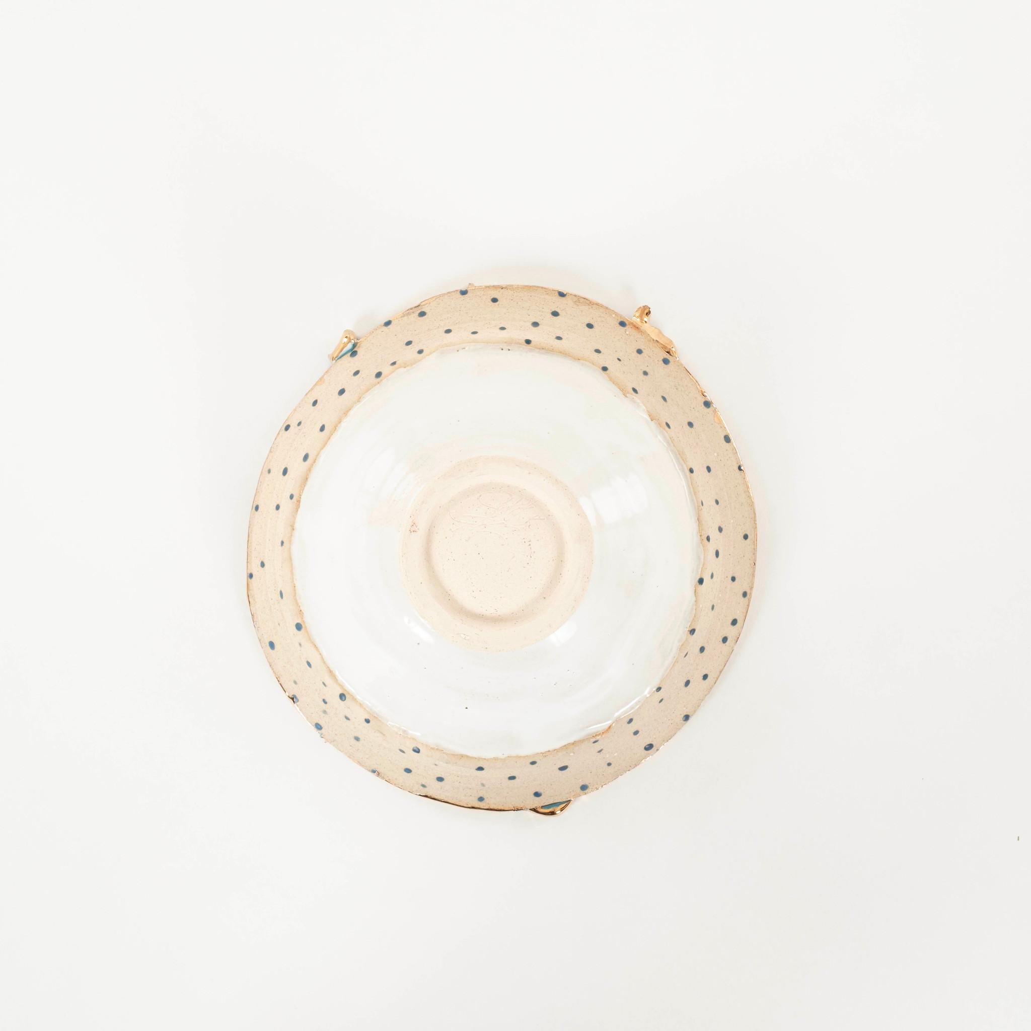 Organic Modern Bleu Patisse Confetti Porcelain Bowl Chase Gamblin For Sale