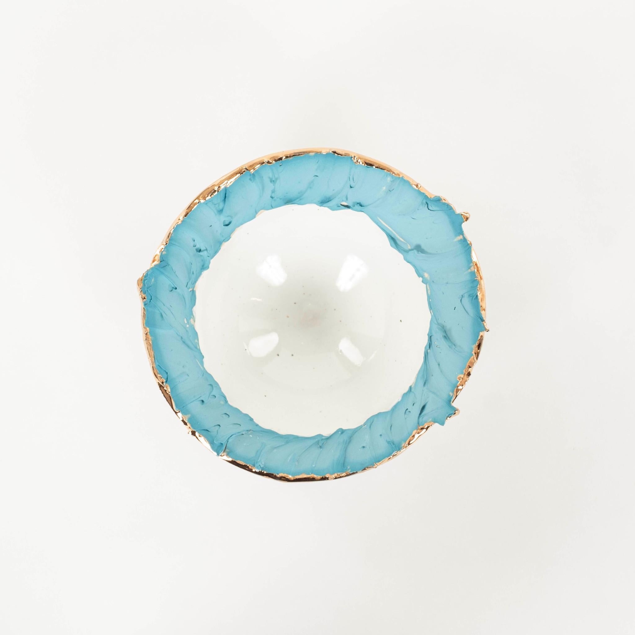 Gilt Bleu Patisse Confetti Porcelain Bowl Chase Gamblin For Sale