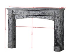 Bleu Turquin Marble Fireplace Surround In Great Condition For Timeless Design