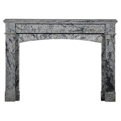 Bleu Turquin Marble Fireplace Surround In Great Condition For Timeless Design