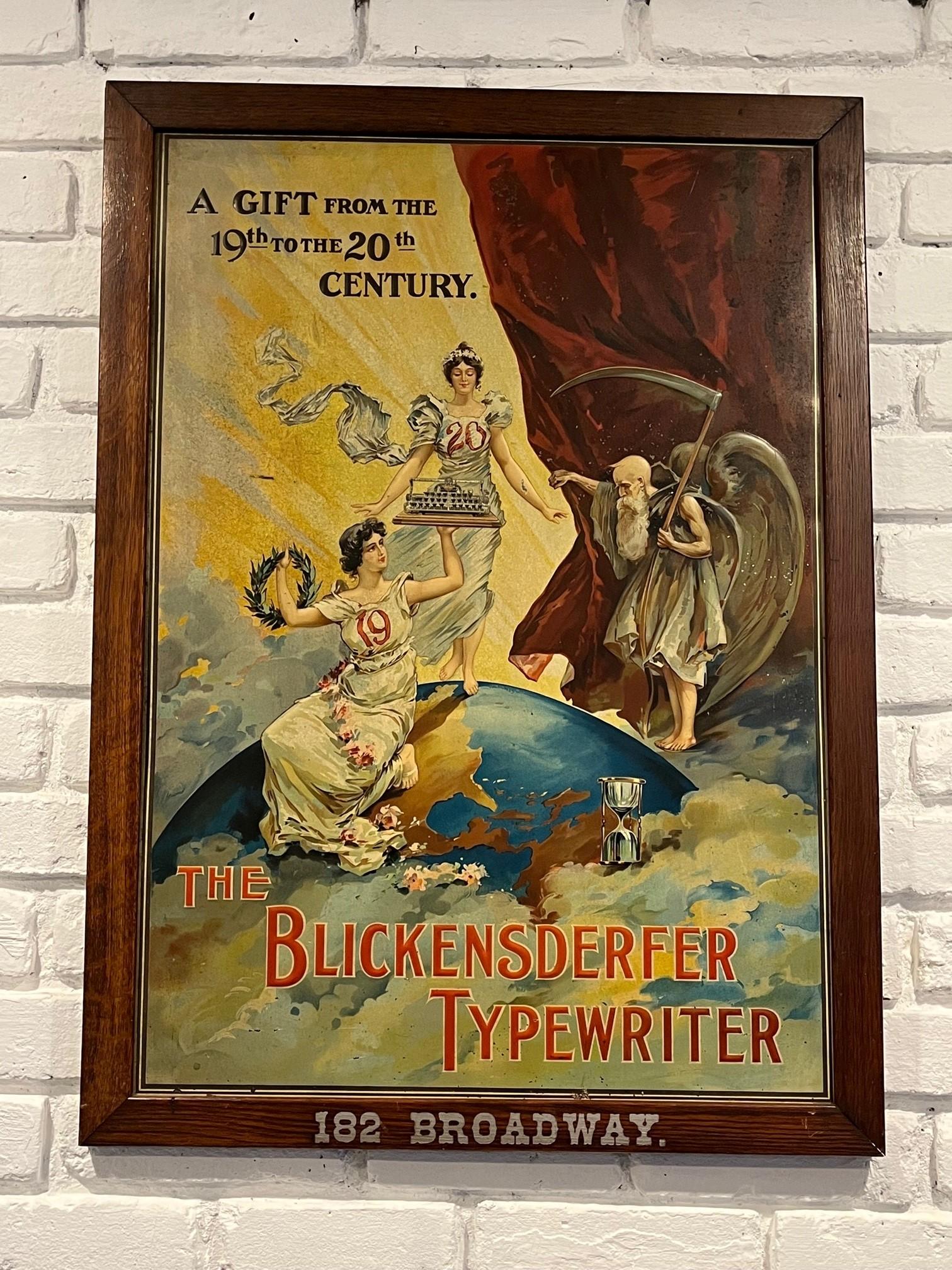 Blickensderfer-Tintenschreibtischschild „A Gift from the 19th to the 20th Century“ im Angebot 3