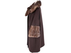 Blin+Blin Custom Couture Mink Fur Fabulous French Vintage Wool Winter Coat 1950s