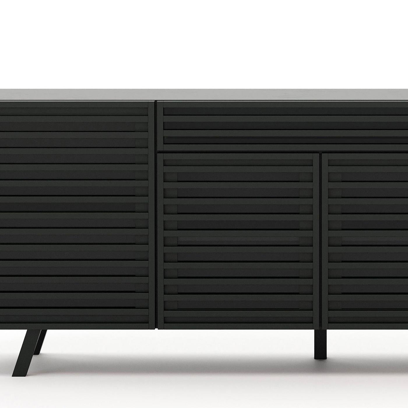 Contemporary Blind Black Sideboard For Sale