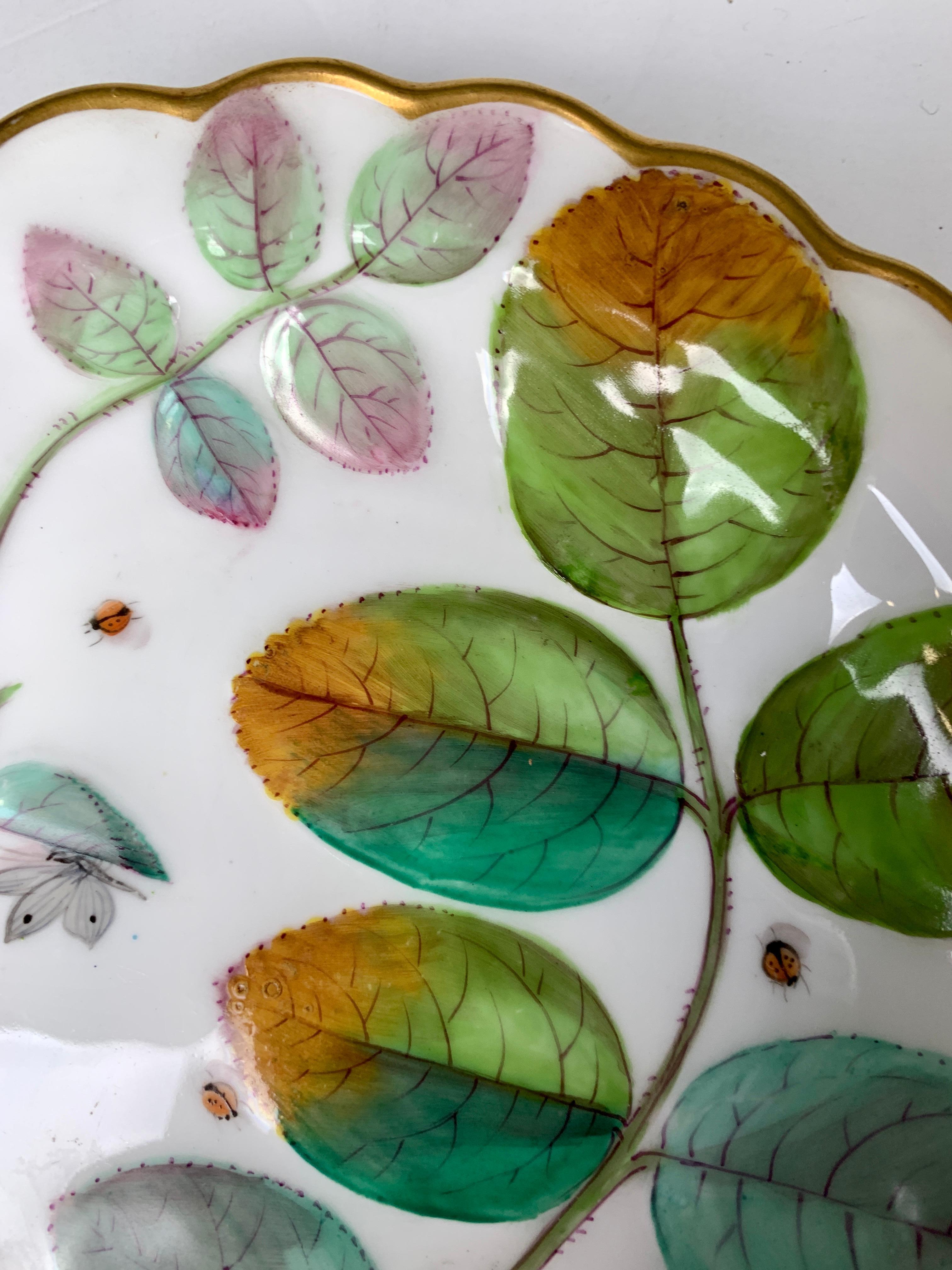 Regency Blind Earl Pattern Dish Made by Royal Worcester Porcelain in England Circa 1870