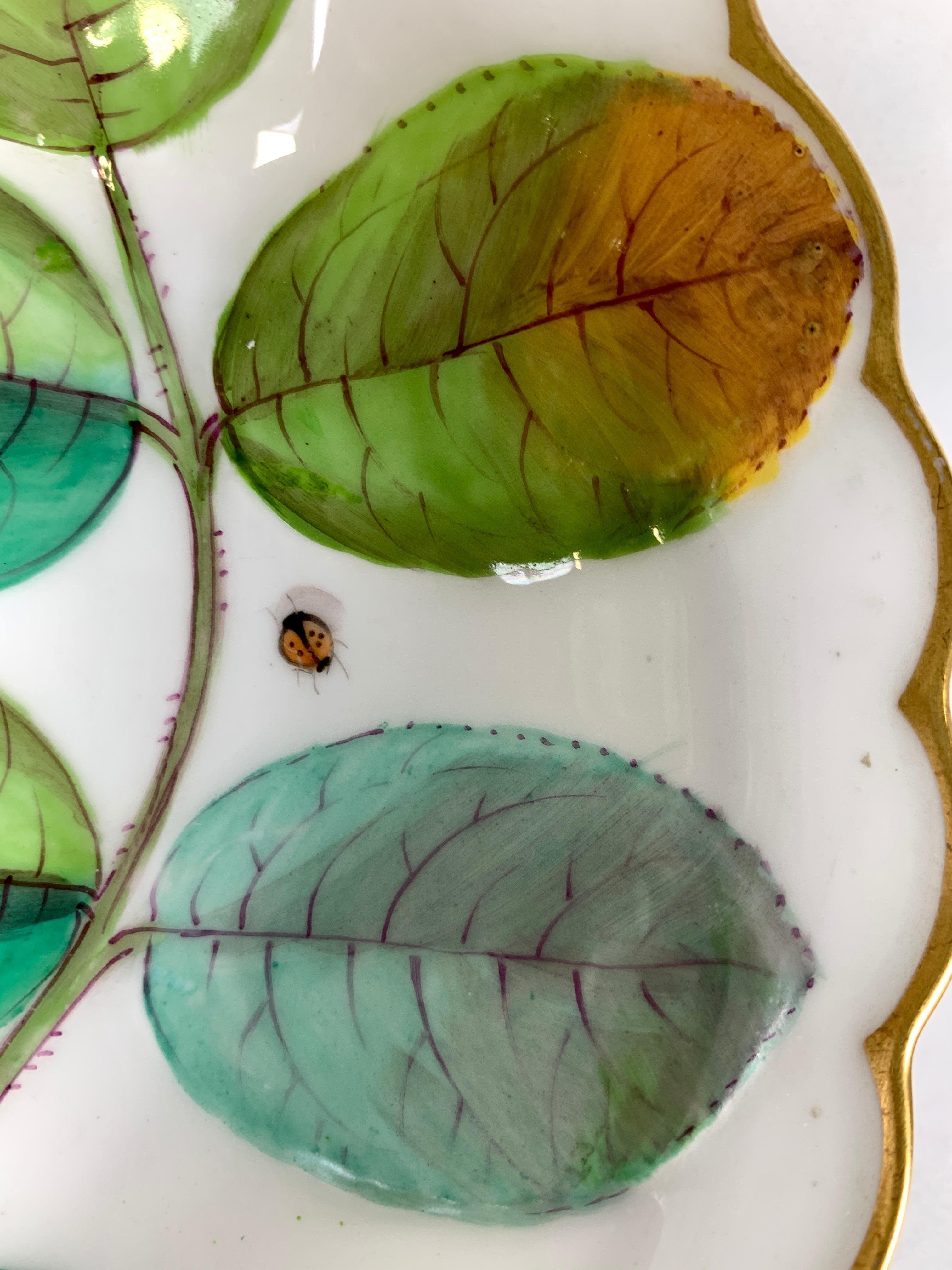 English Blind Earl Pattern Dish Made by Royal Worcester Porcelain in England Circa 1870