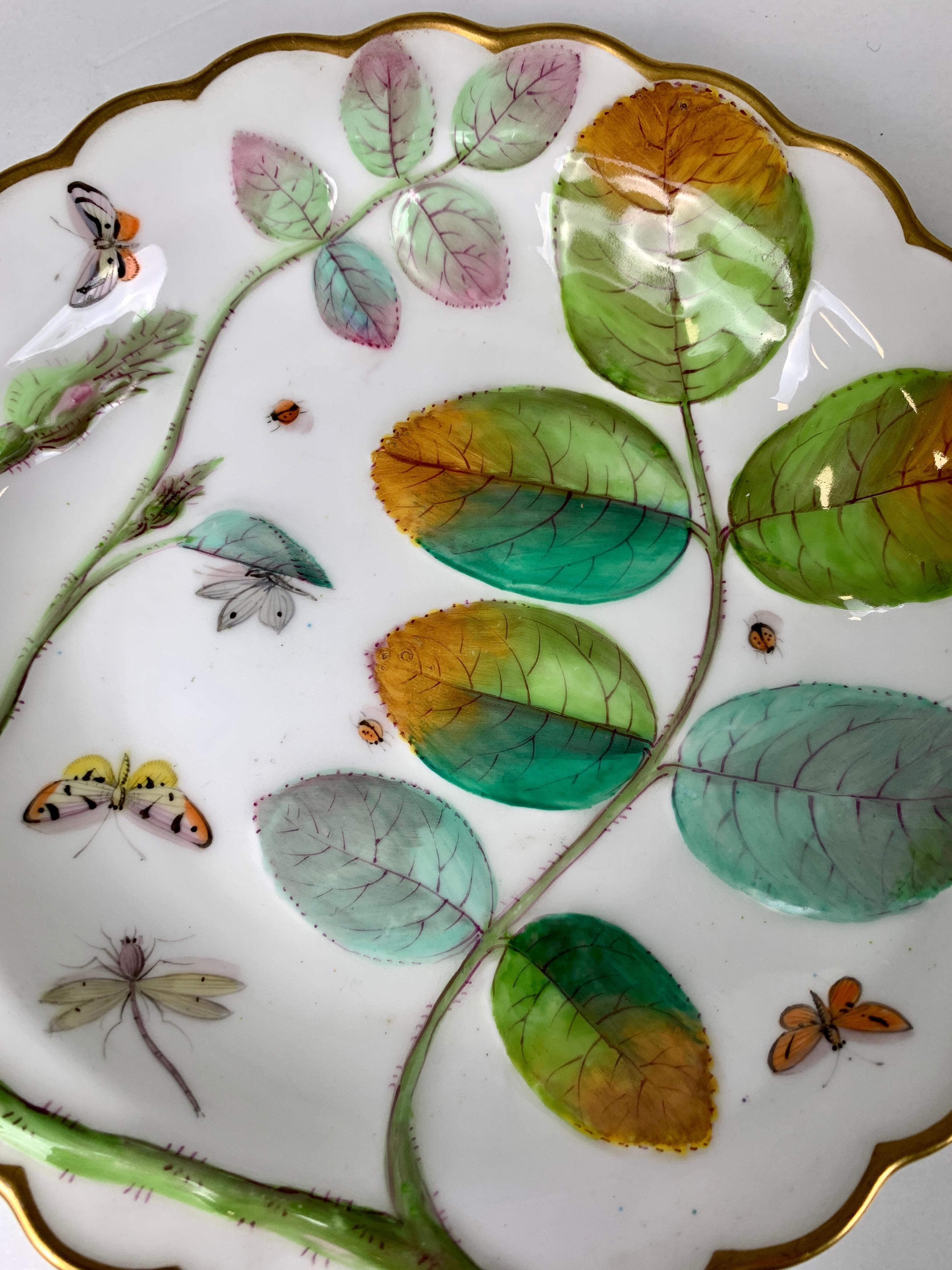Blind Earl Pattern Dish Made by Royal Worcester Porcelain in England Circa 1870 In Excellent Condition In Katonah, NY