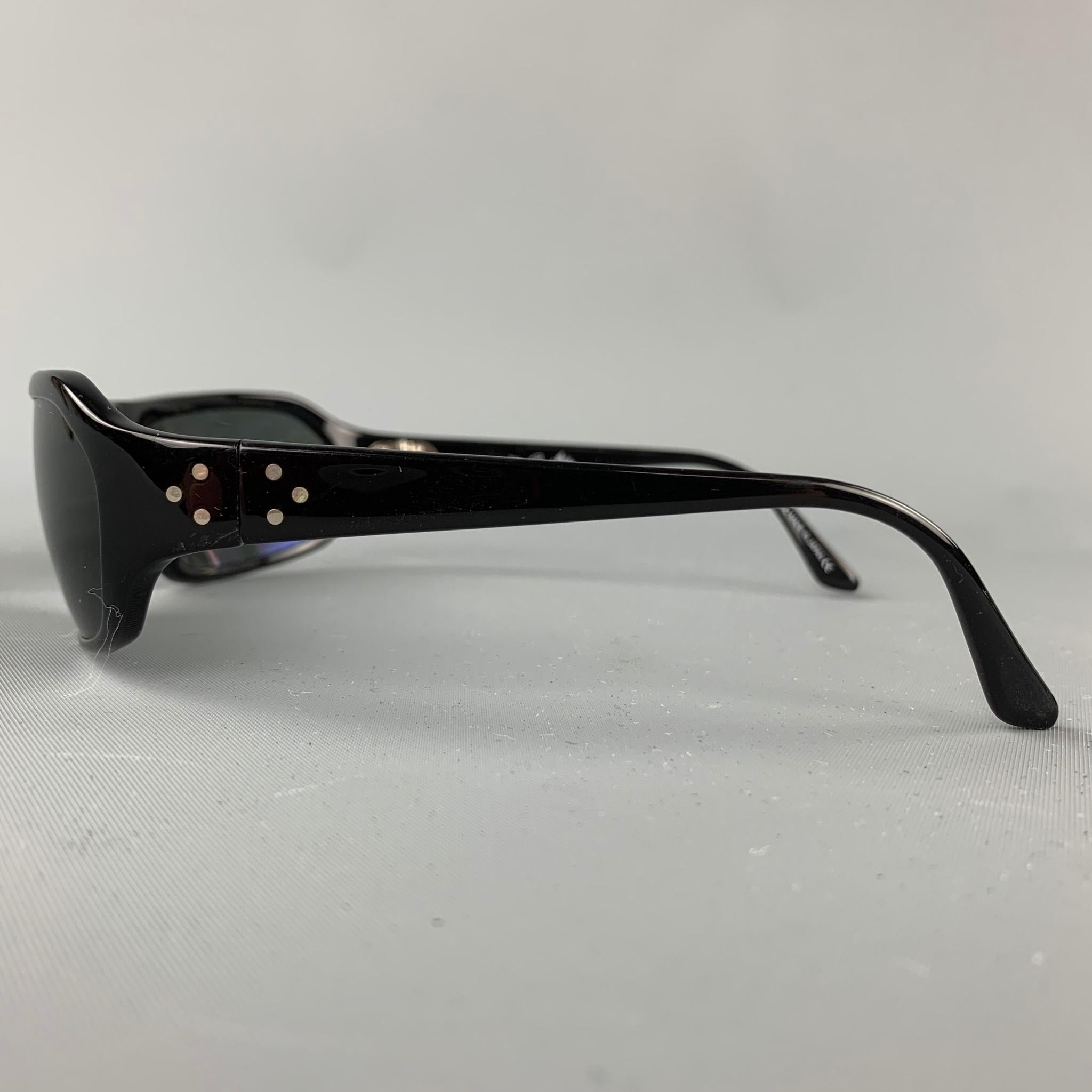Gafas de sol de acetato negro BLINDE by Richard Walker The Flirtist en Bueno Estado en San Francisco, CA