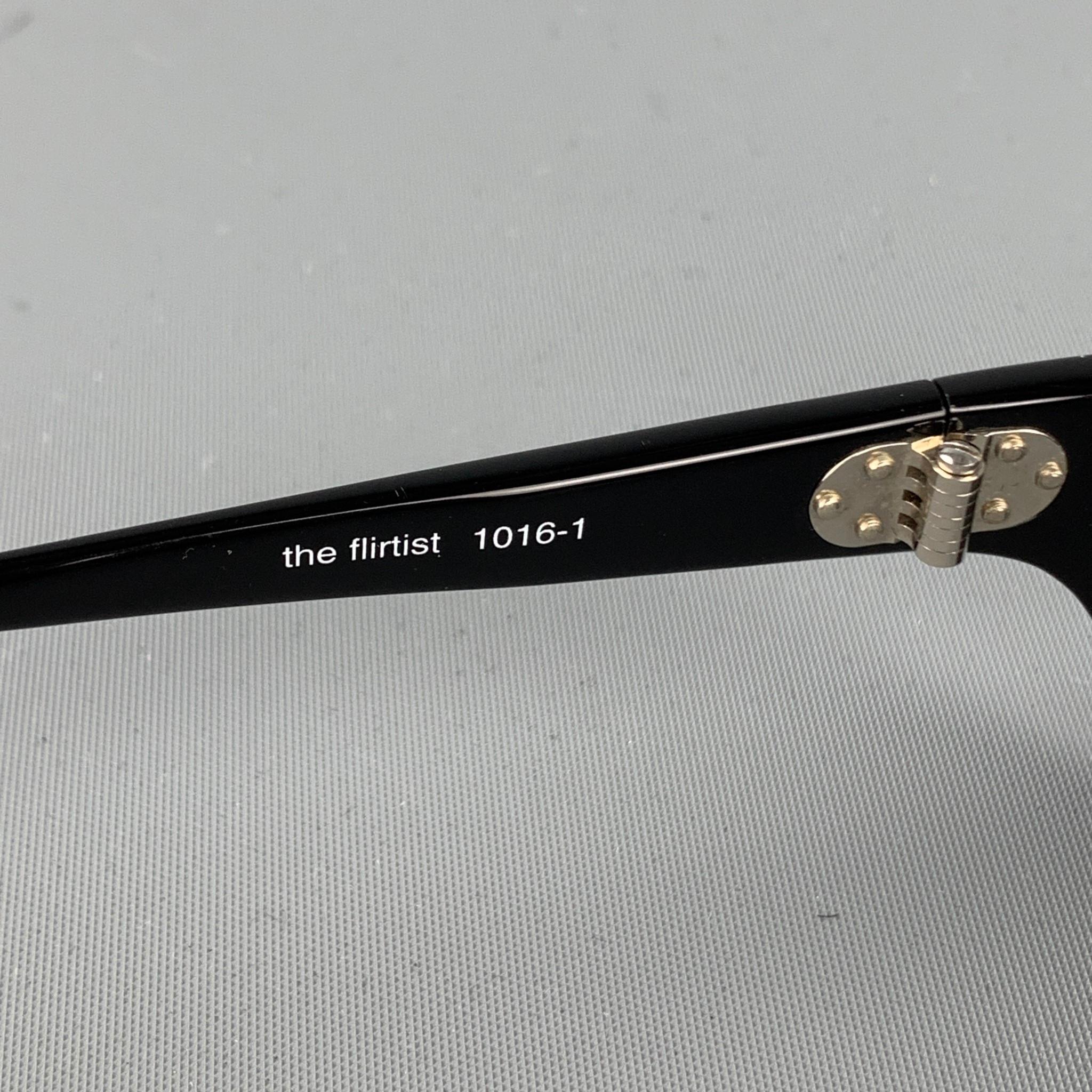 De los hombres Gafas de sol de acetato negro BLINDE by Richard Walker The Flirtist