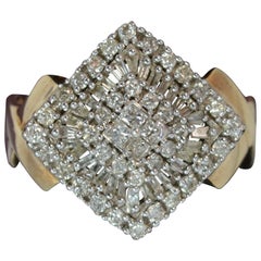 Bling 1.00 Carat Diamond and 9 Carat Gold Cluster Ring