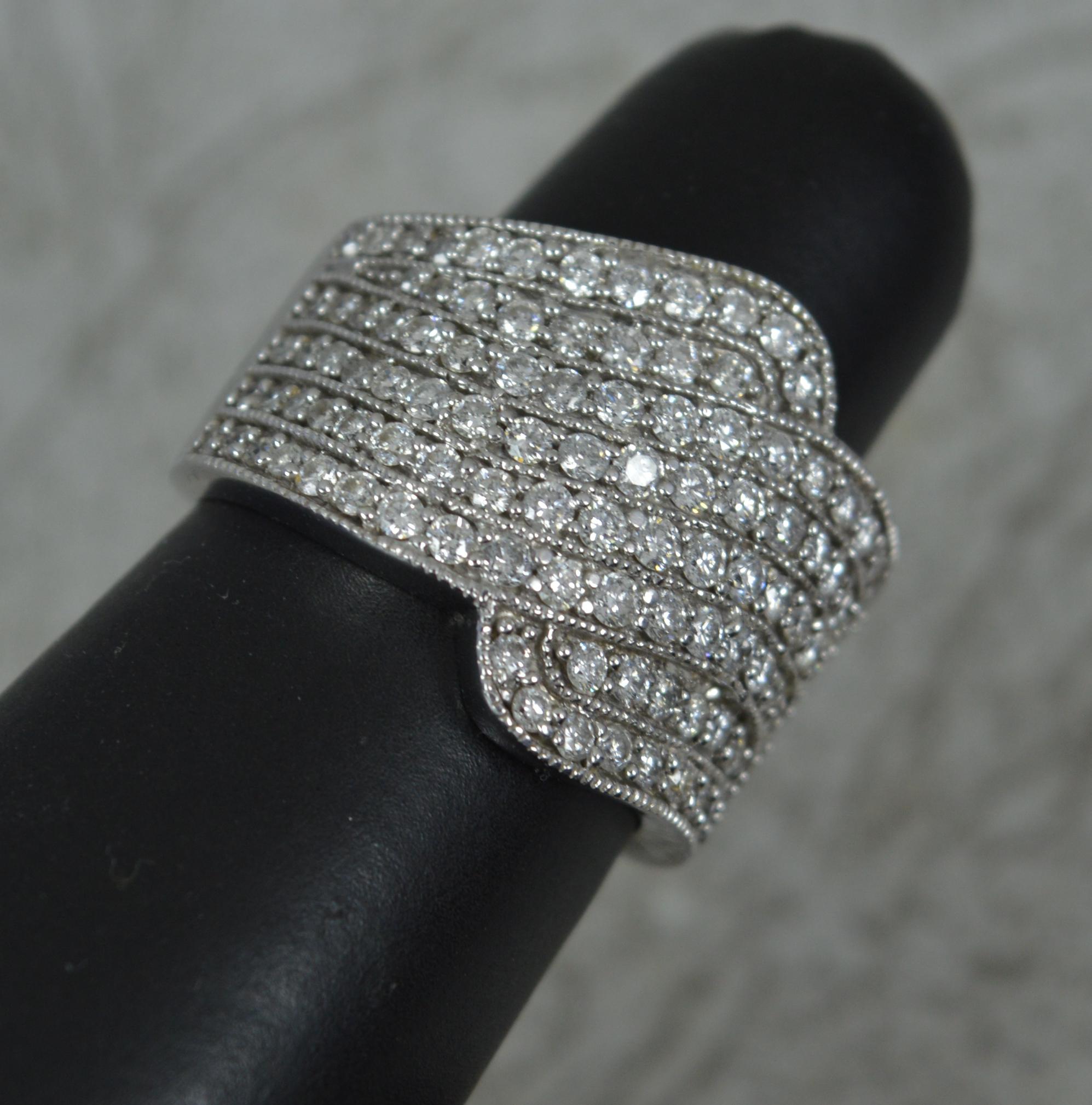 Bling 1.50 Carat Diamond and 18 Carat White Gold Cluster Cocktail Ring For Sale 6