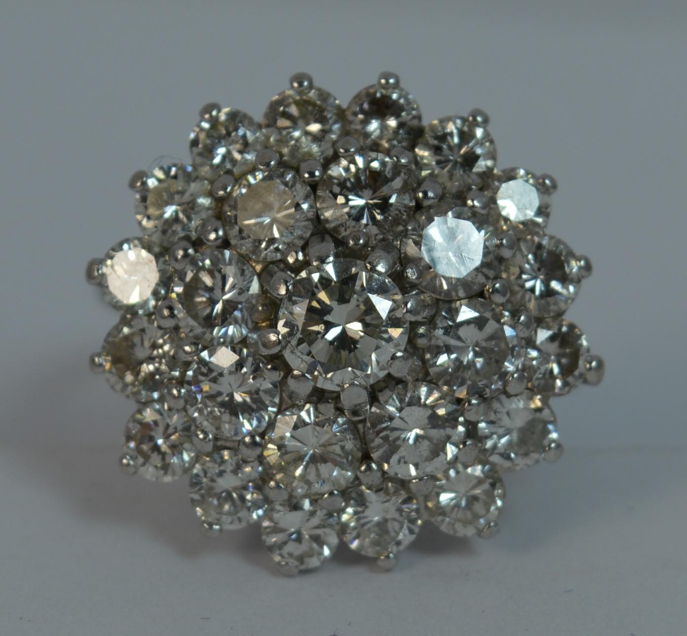 Bling 18 Carat White Gold and 2.75 Carat Diamond Cluster Cocktail Ring 6