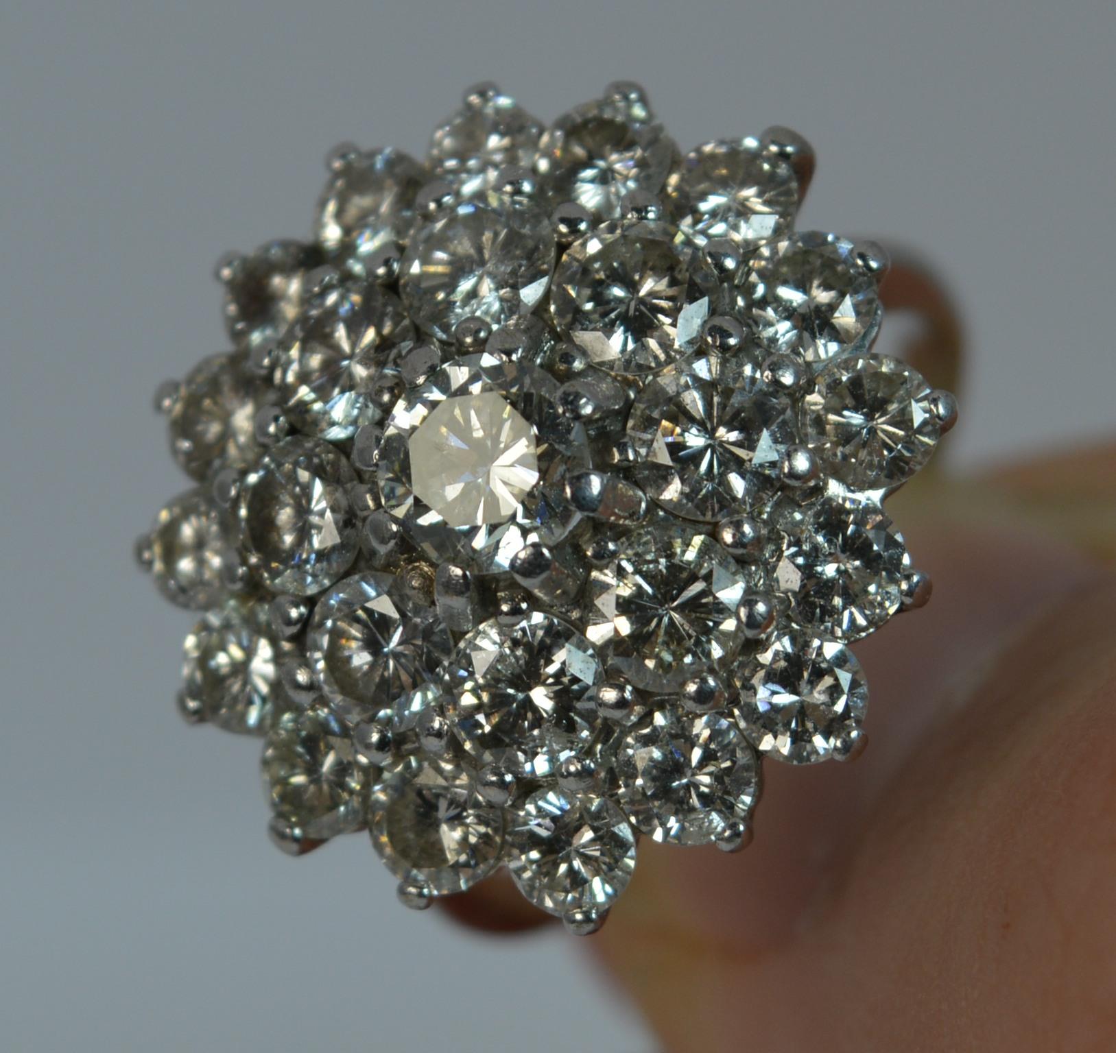 Bling 18 Carat White Gold and 2.75 Carat Diamond Cluster Cocktail Ring 1