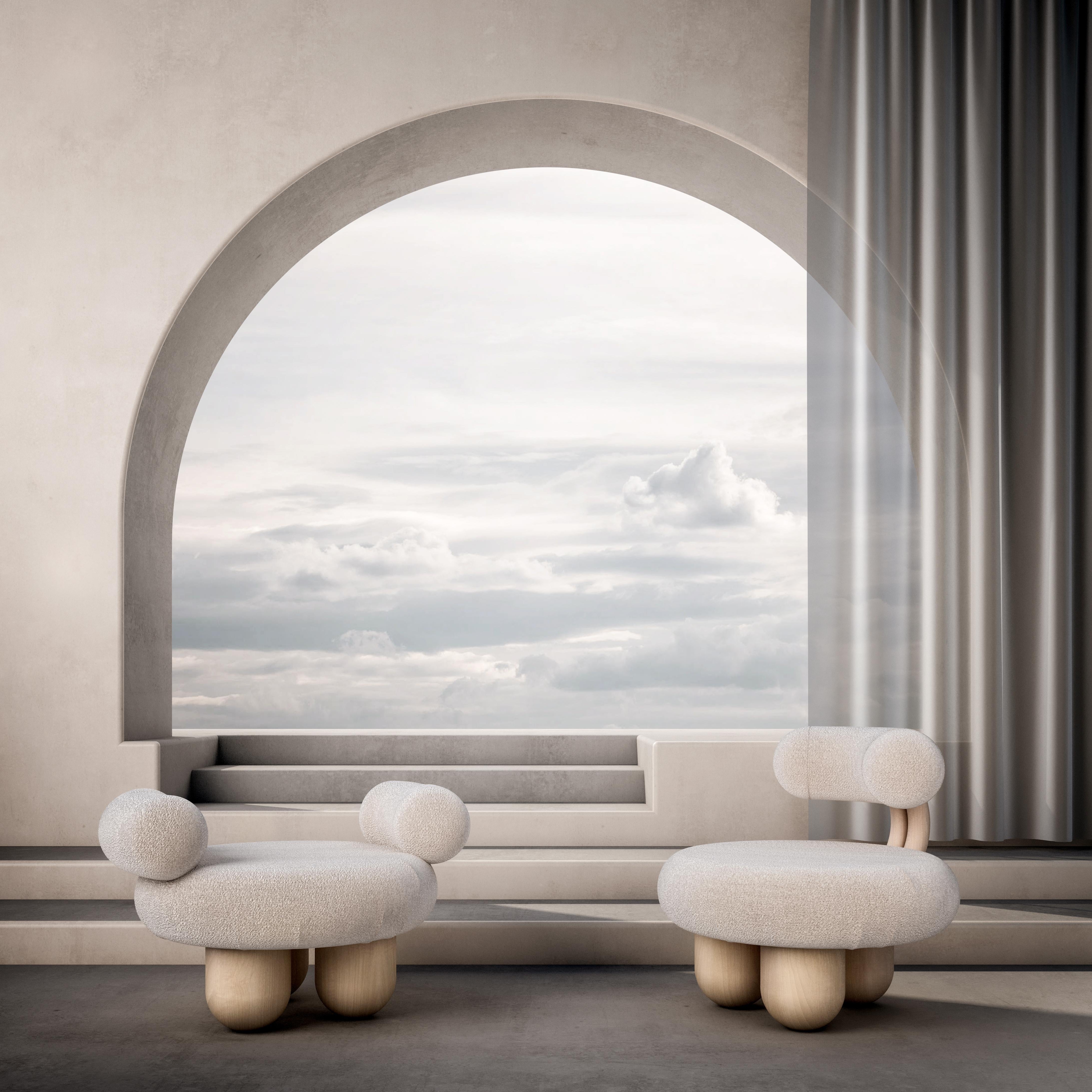 Bouclé Bling Bling Chair by Pietro Franceschini