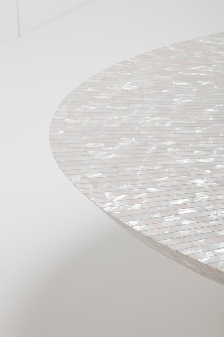 Bling Bling Coffee Table in mother of pearl Unique Piece For Sale at