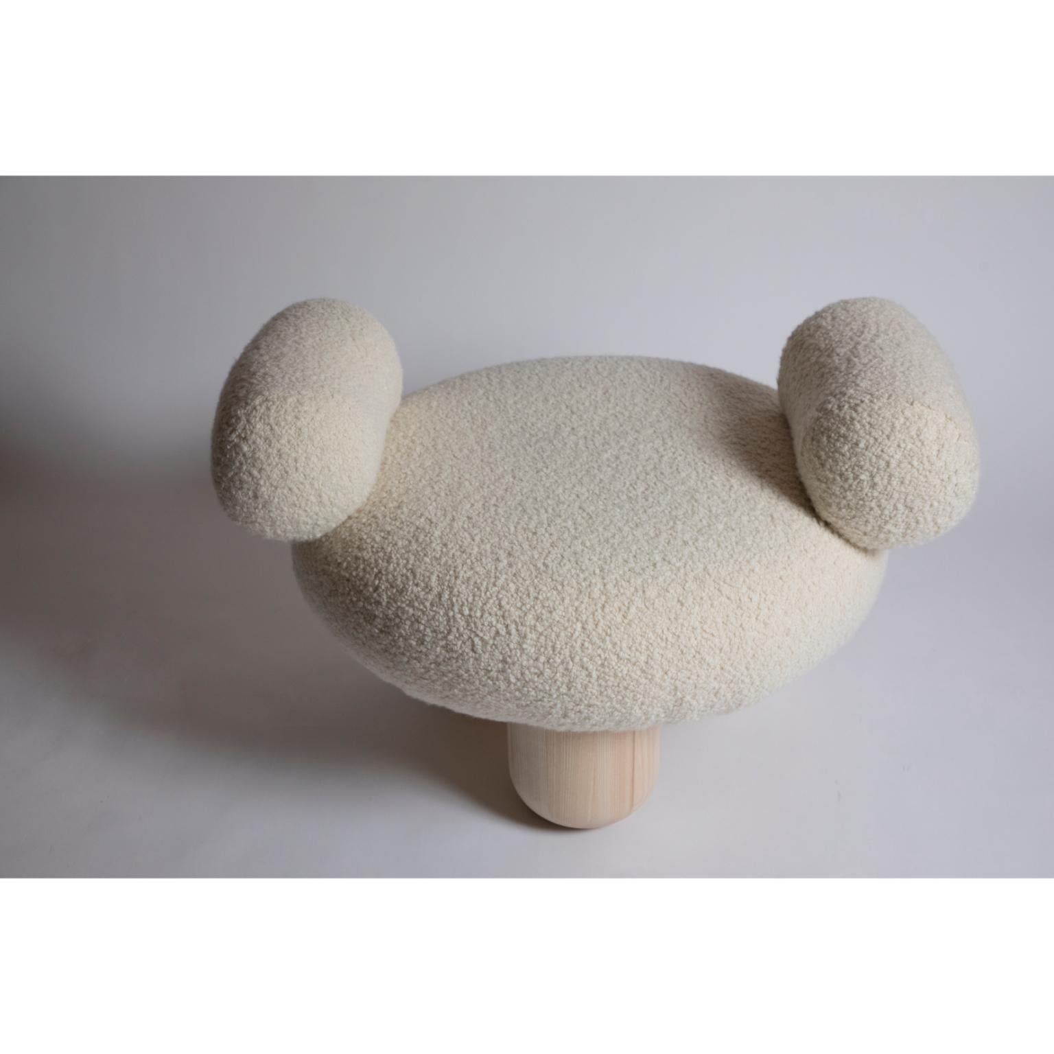 Bling Bling ottoman by Pietro Franceschini
Sold Exclusively by Galerie Philia
Manufacturer: Stefano Minotti
Dimensions: W 79 x H 43-63 cm
Materials: Lamb, ashwood
Also available in Bouclé

Pietro Franceschini is an architect and designer