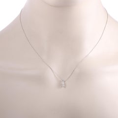 Bliss 18 Karat White Gold Diamond Pendant Necklace