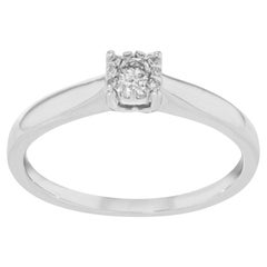 Bliss by Damiani Diamond Engagement Ring 18k White Gold 0.12 Cttw