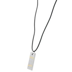 Bliss by Damiani Diamond Flash Pendant Necklace Stainless Steel 18K Yellow Gold