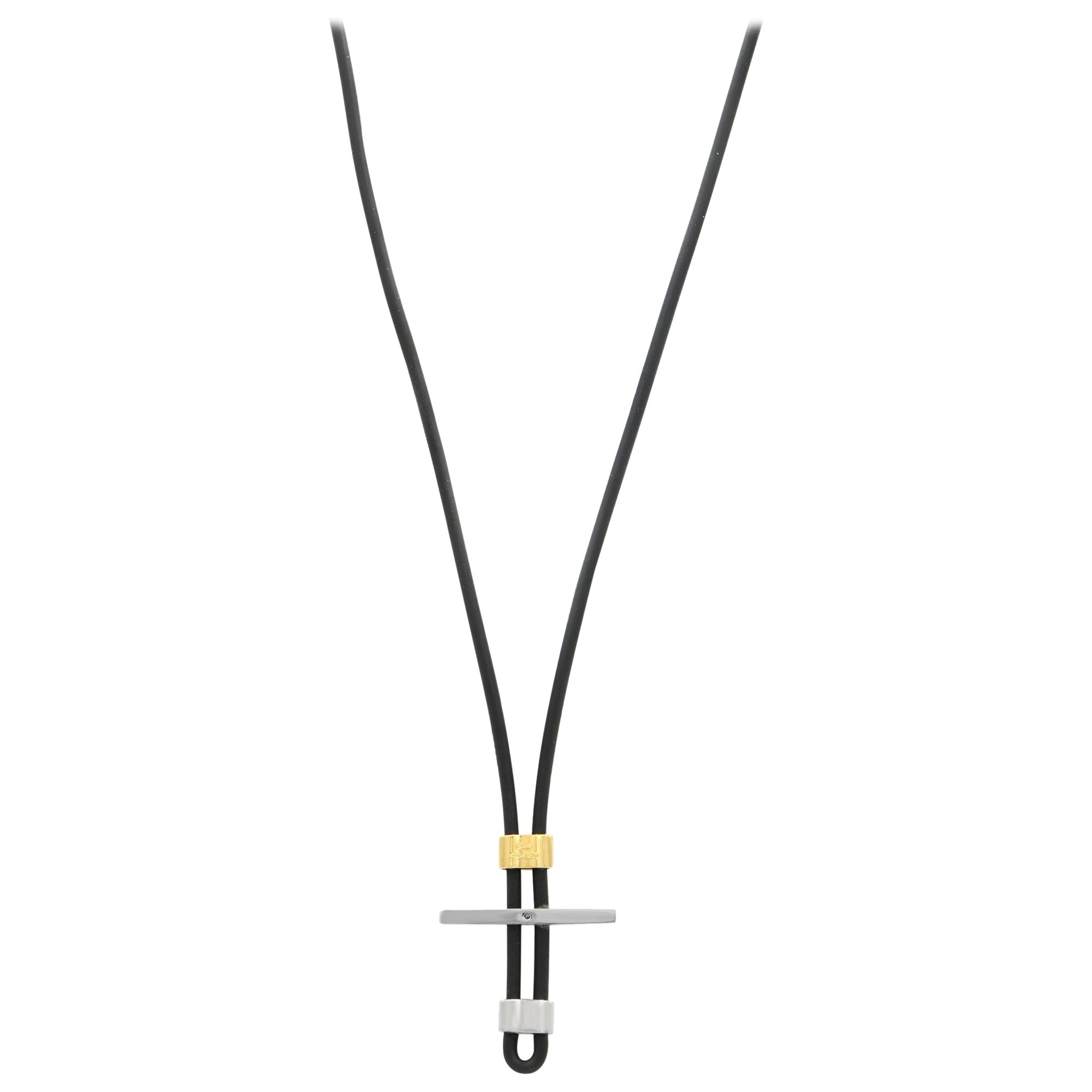 Bliss by Damiani Collier de cordes Mistral Acier inoxydable Or 18K