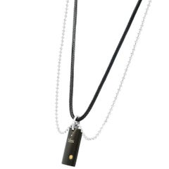 Bliss by Damiani Uomo Diamond Pendant Necklace Black Steel 18K Yellow Gold