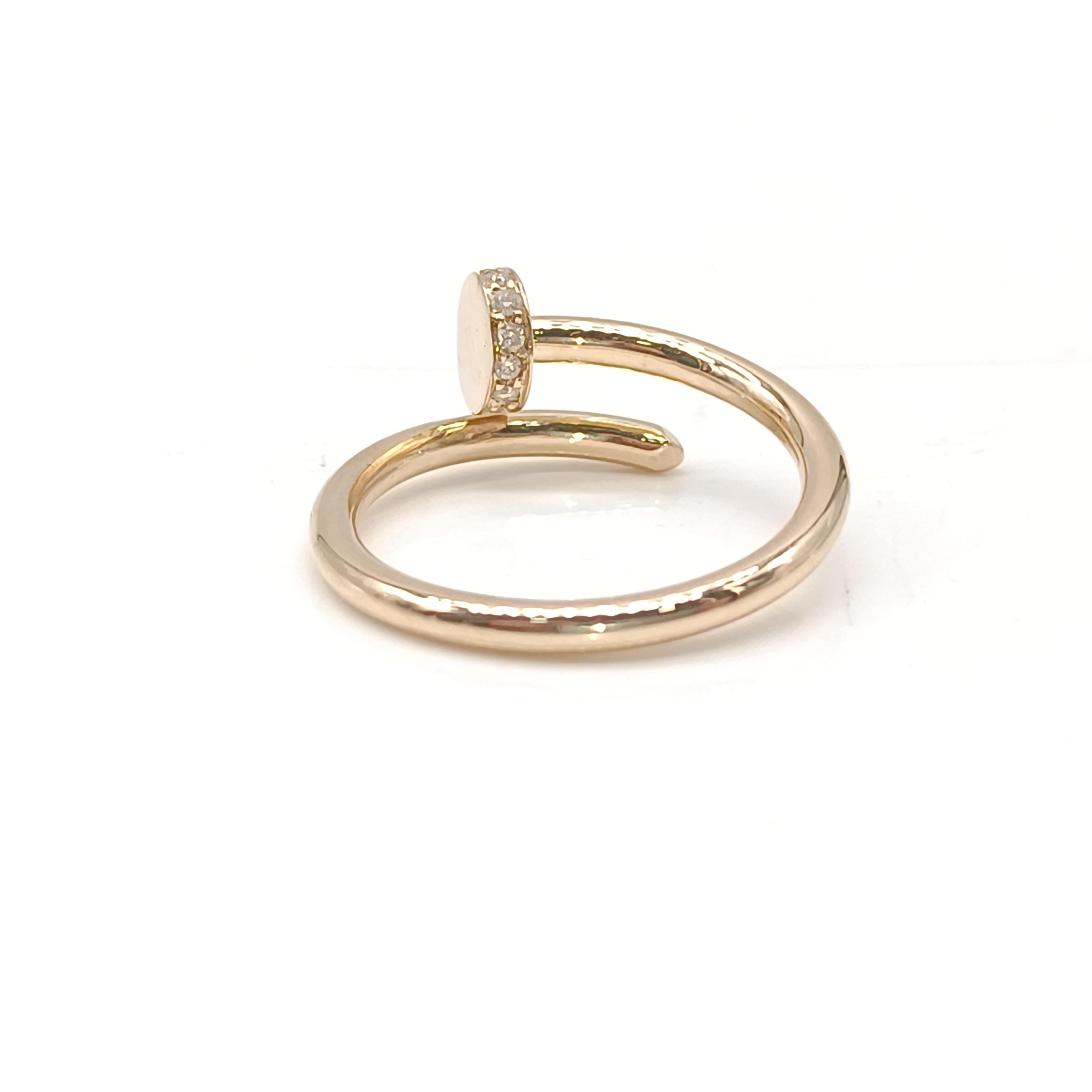 Taille brillant Bague Bliss en or jaune 18 carats avec 11 diamants taillés en brillant