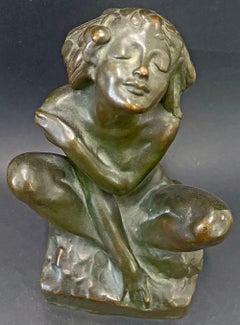 "Bliss, " Unique and Early Bronze of Female Nude by John Gregory, 1907