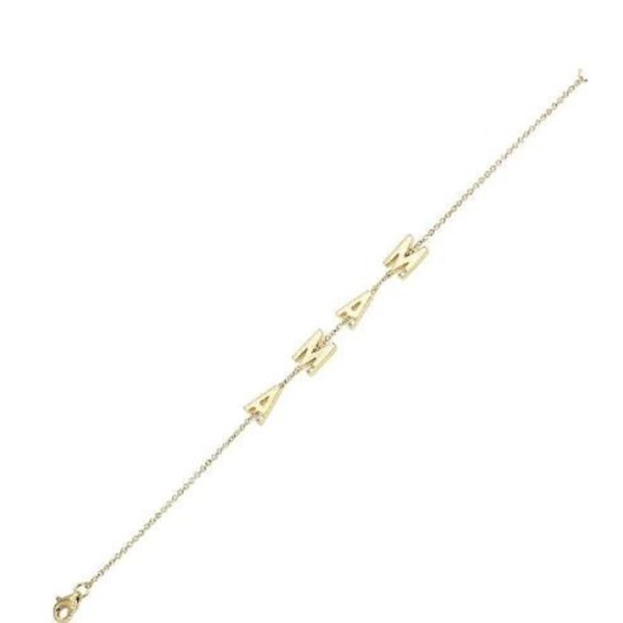 MAMA Letter Design 14K Gold Bracelet In New Condition For Sale In Los Angeles, CA