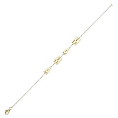 MAMA Bracelet en or 14K avec design de lettres