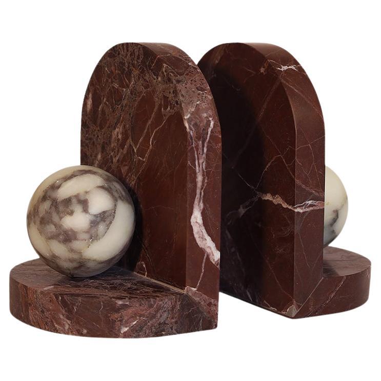 Blitz Marble Bookends Merlot & Viola By Greg Natale