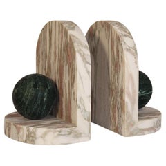 Blitz Marble Bookends Verde & Rose By Greg Natale