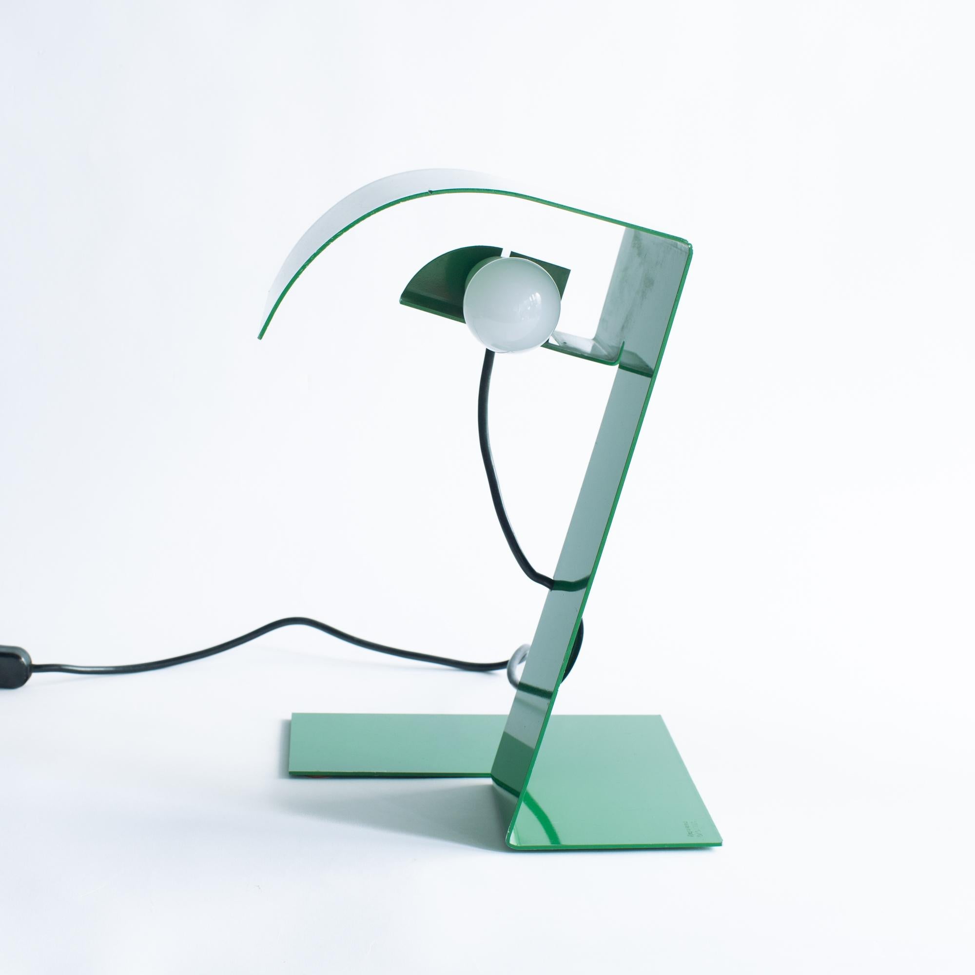 Blitz  lámpara de mesa verde Stilnovo italiano moderno Italiano en venta