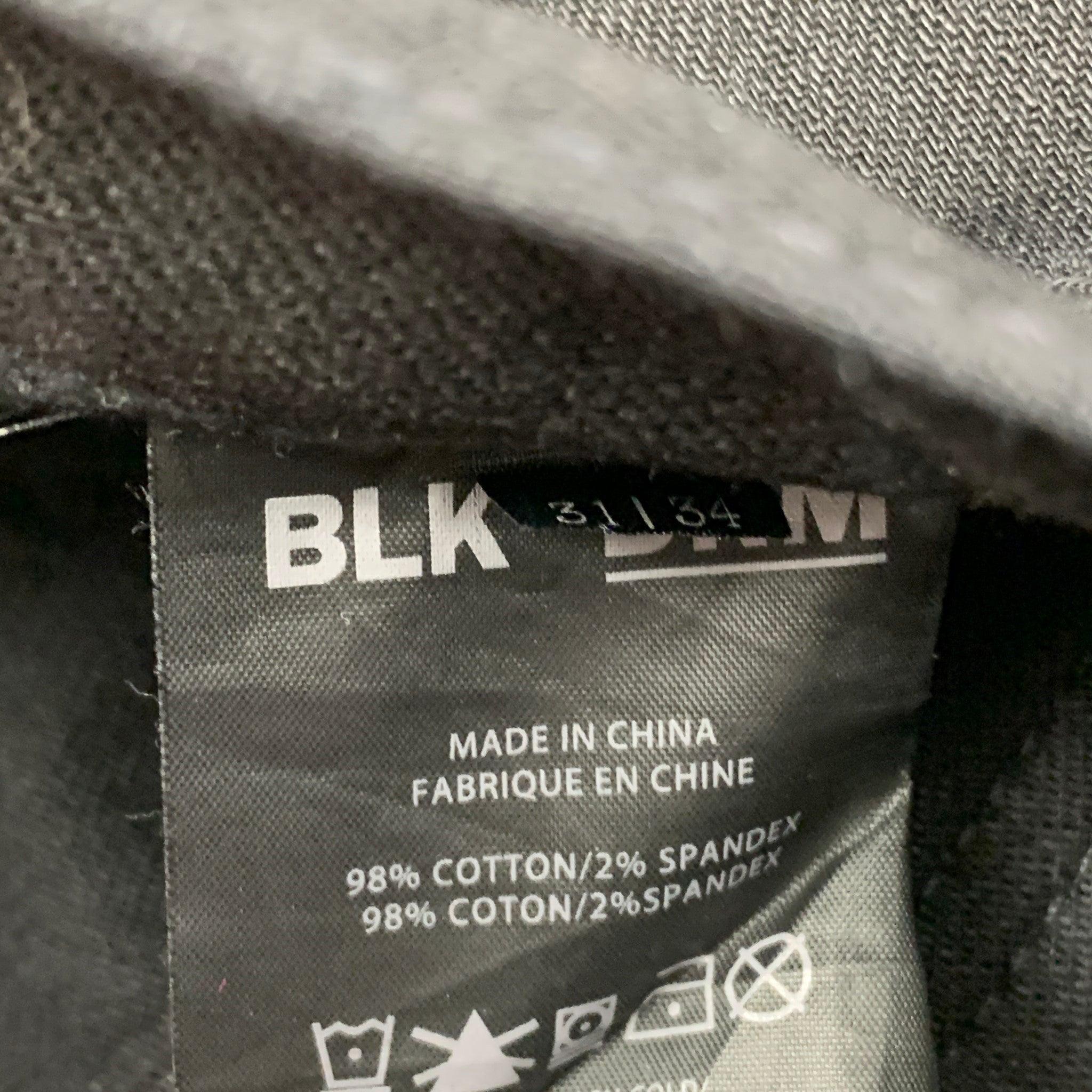 BLK DNM Size 31 Black Cotton Slim Zip Fly Jeans In Good Condition In San Francisco, CA