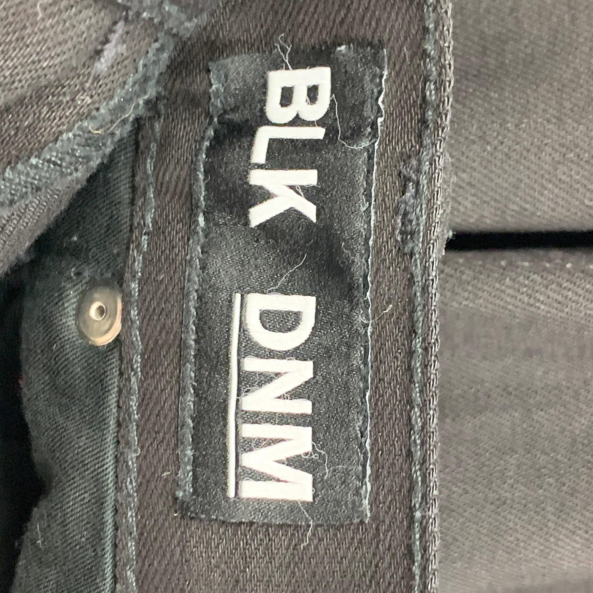 Men's BLK DNM Size 31 Black Cotton Slim Zip Fly Jeans