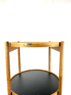 Bølling Tray Table of Oak with Black and White Tabletop by Brd. Krüger, 1970s