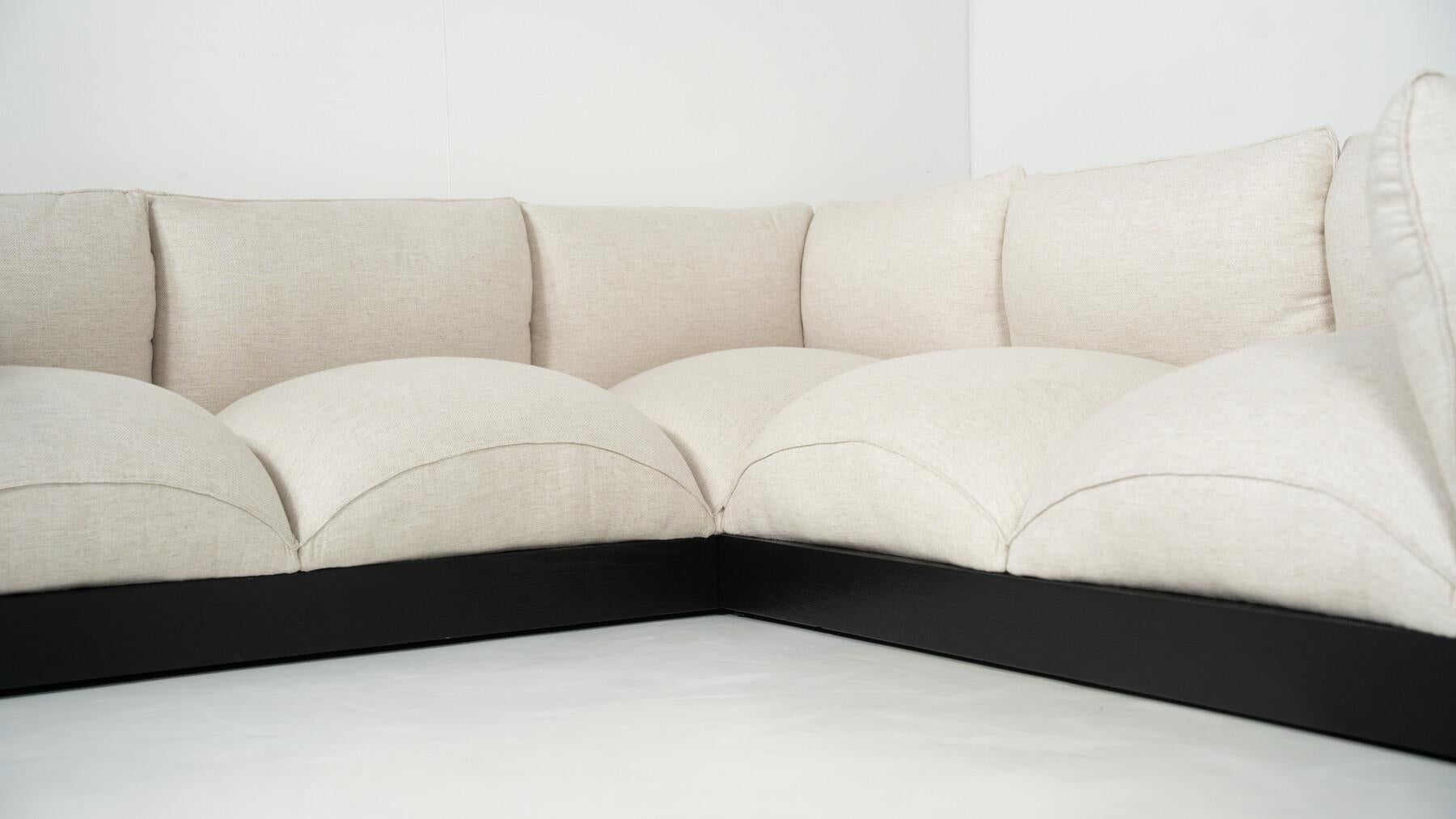 Blob Modular Sofa by Carlo Bartoli, Italy, 1970s - New Upholstery For Sale 11
