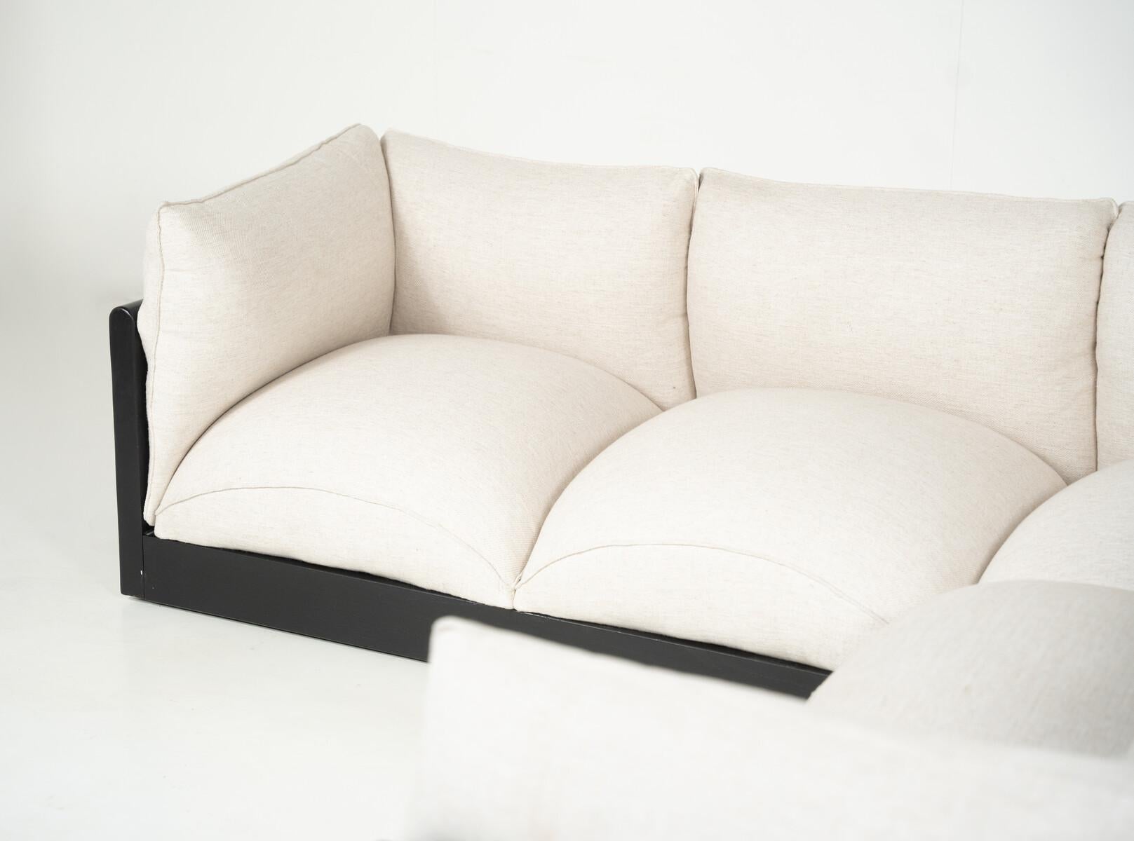 Mid-Century Modern Blob Modular Sofa by Carlo Bartoli, Italy, 1970s - New Upholstery For Sale