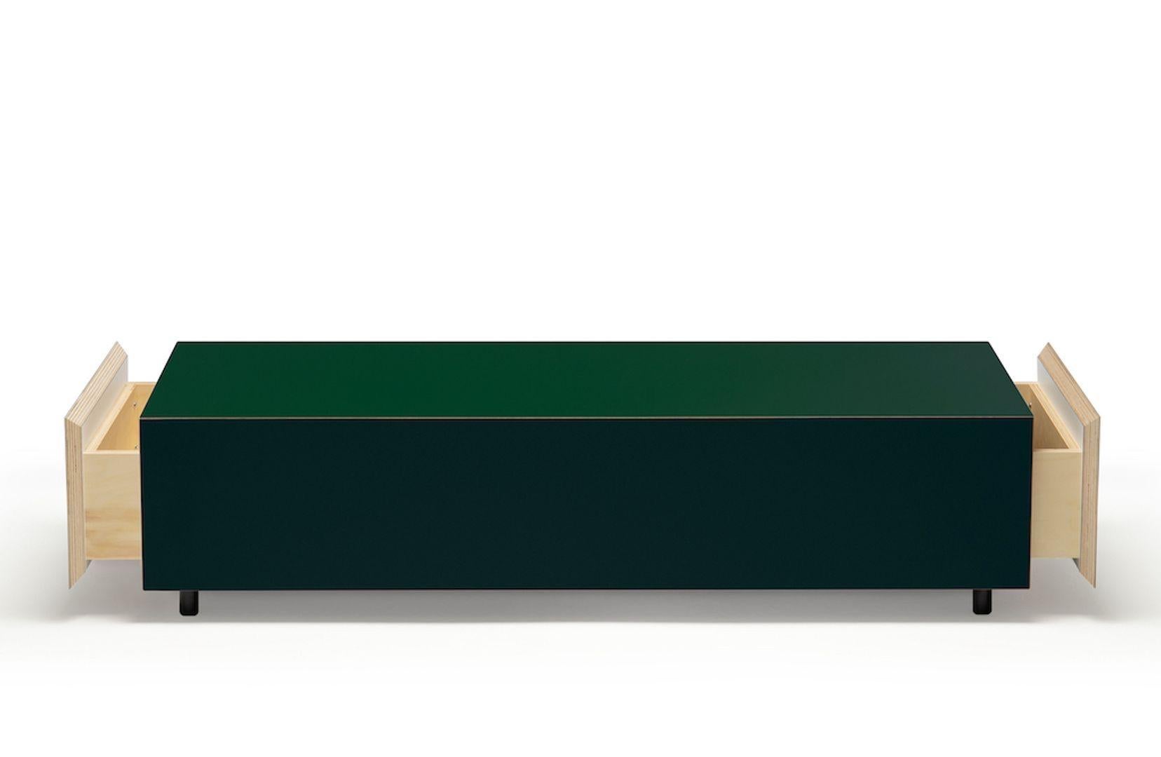 Italian Bloc L1200 With 2 Drawers Green Established & Sons Pauline Deltour For Sale