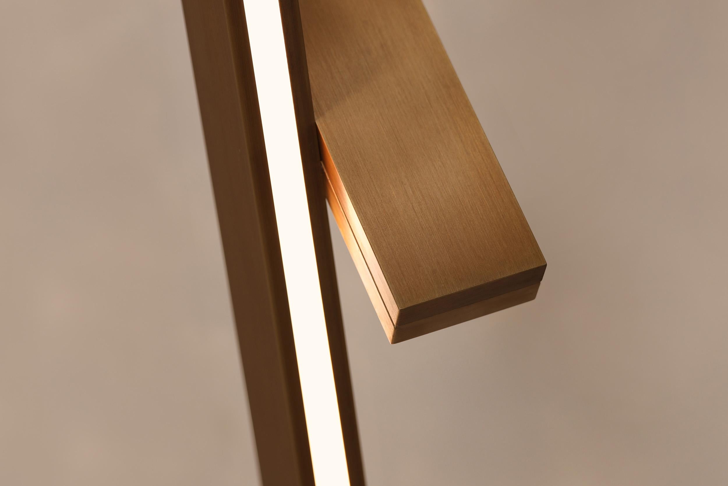 Colgante Bloc , Luminaria LED escultórica brutalista, aluminio cepillado en venta 1