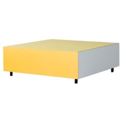 Bloc Side Table L850 with Drawer Zinc Yellow Signal Yellow Pale Grey by E&S