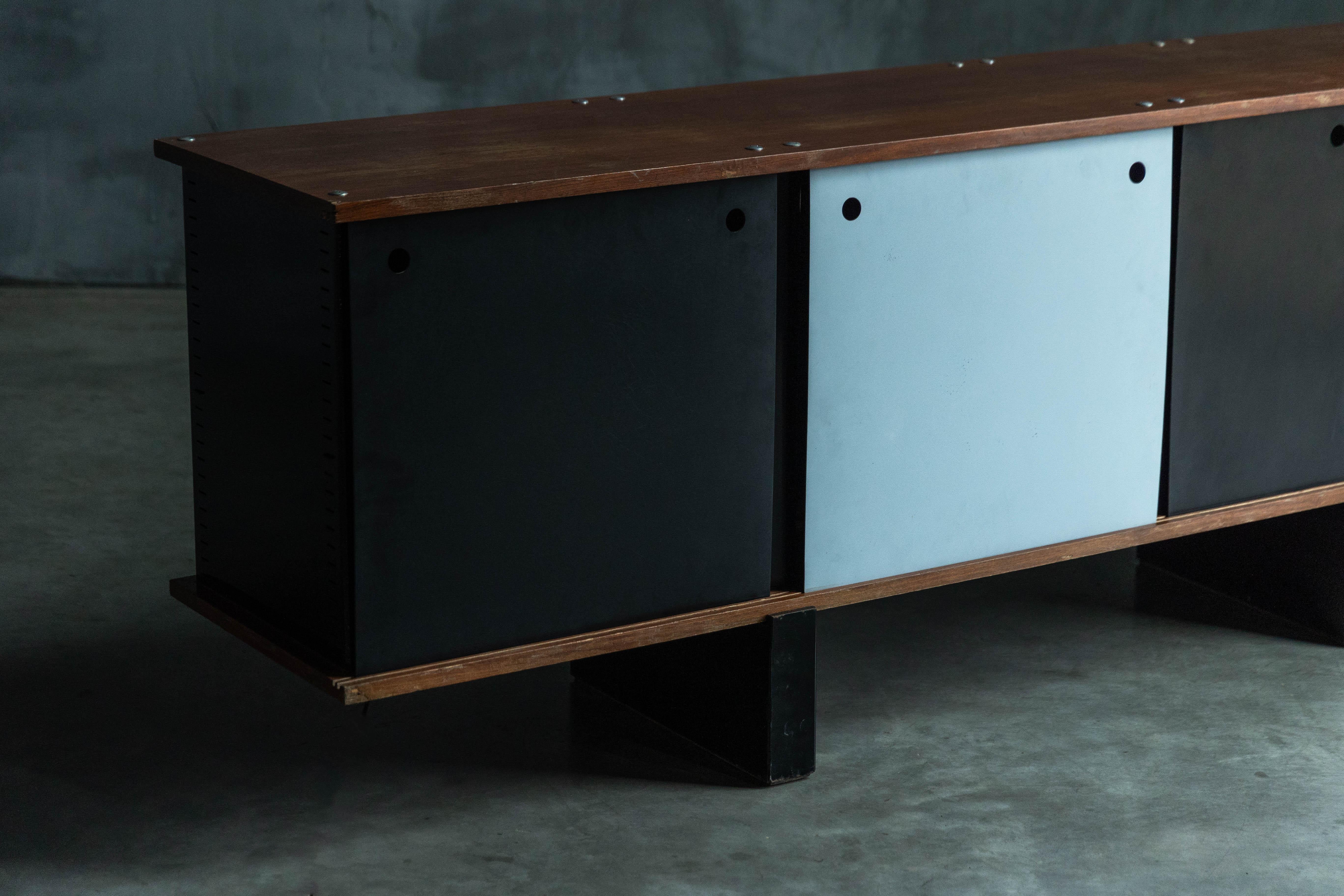'Bloc' Sideboard by Charlotte Perriand for Cité Cansado, France, 1950s For Sale 8
